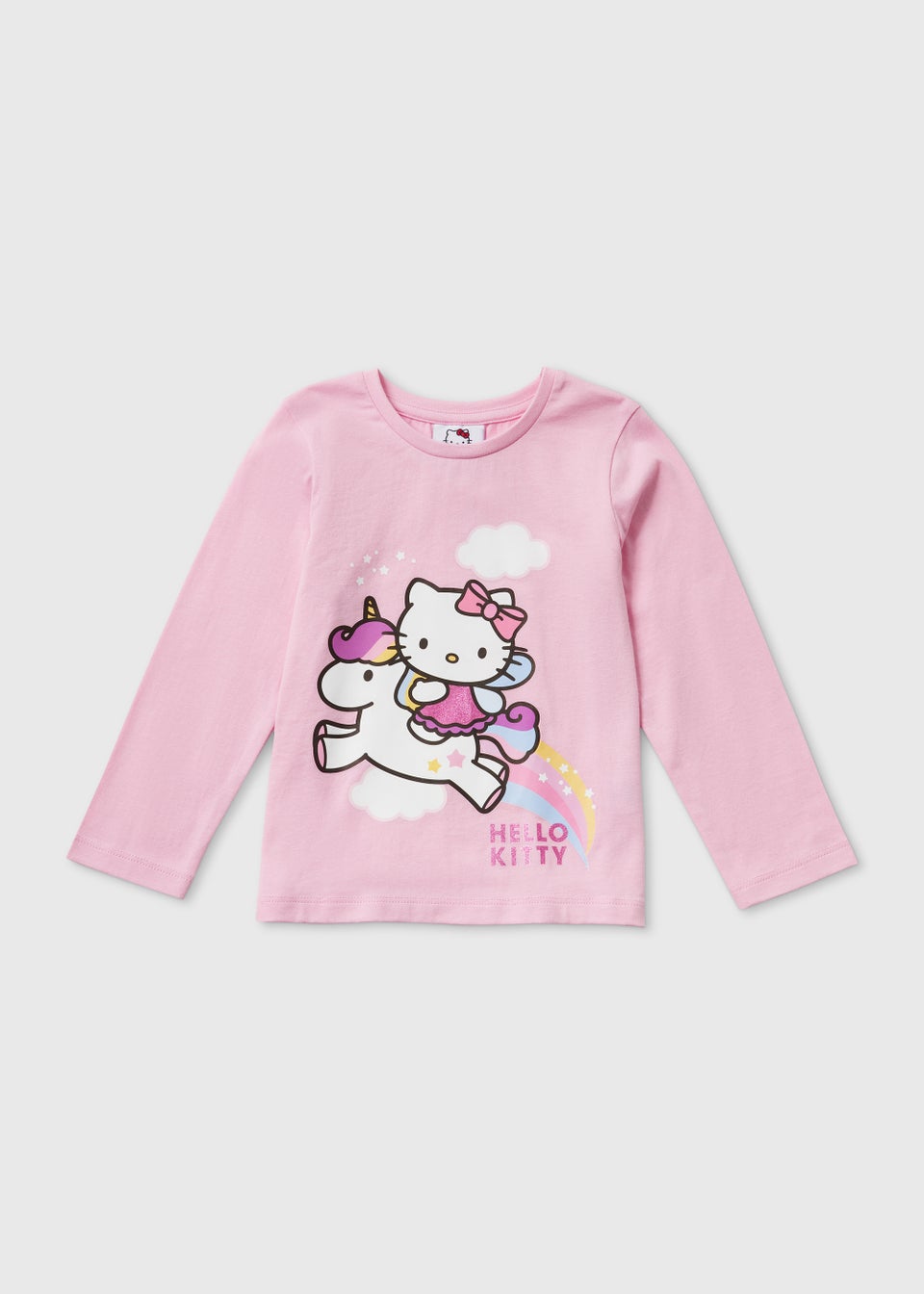Kids Pink Hello Kitty Print Long Sleeve T-Shirt (12mths-6yrs)