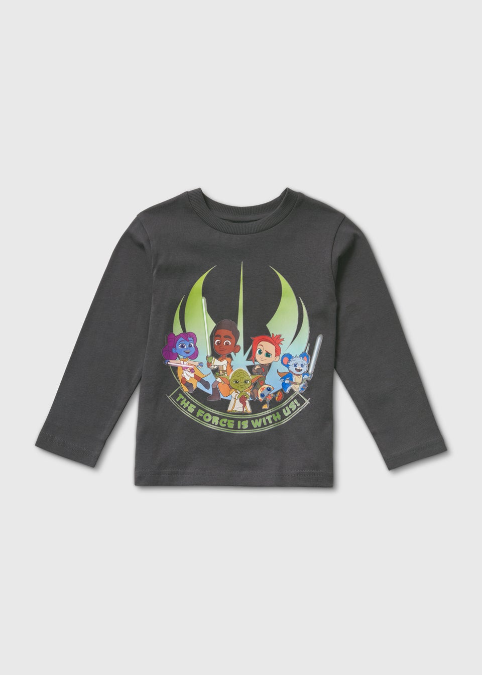 Kids Charcoal Jedi Adventures Long Sleeve T-Shirt (18mths-6yrs)