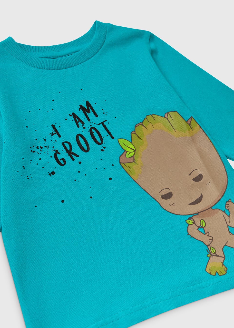 Kids Green Groot Long Sleeve T-Shirt (18mths-6yrs)