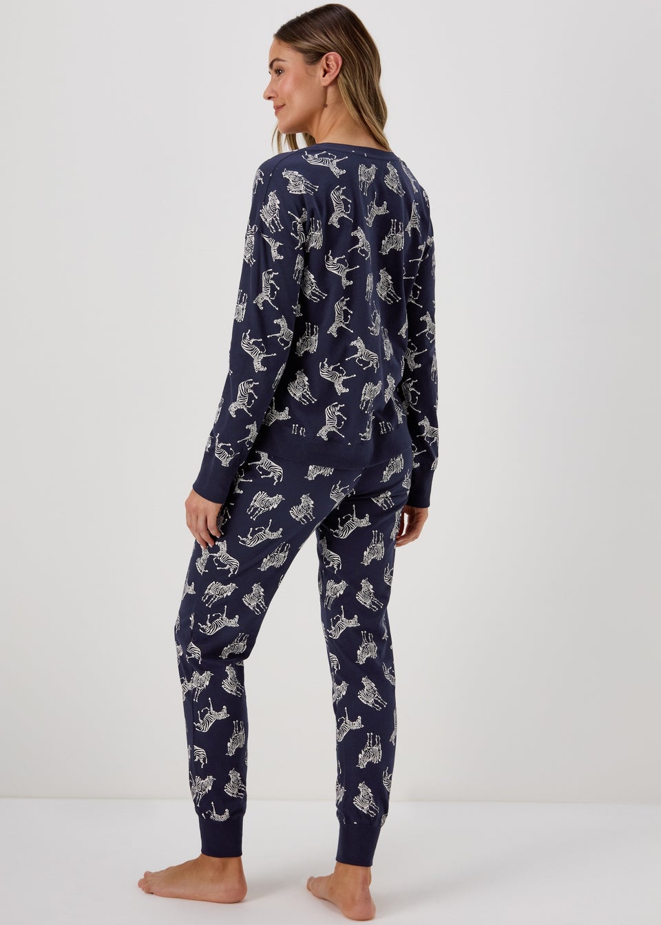 Navy Animal Long Sleeve Pyjama Set