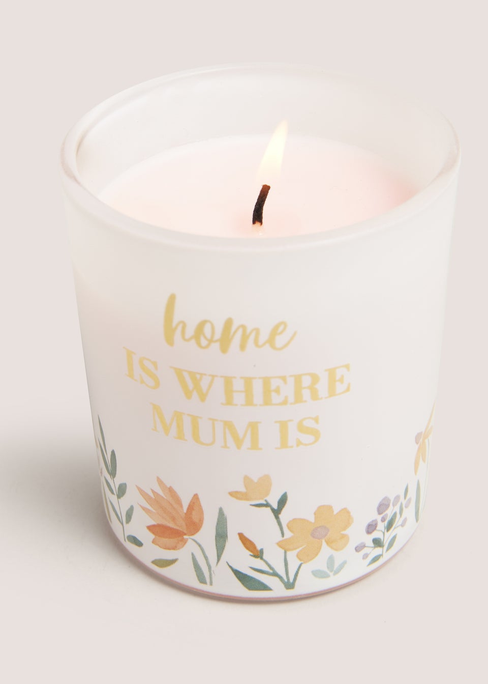 White Mum Candle (8cm x 8cm x 8cm)