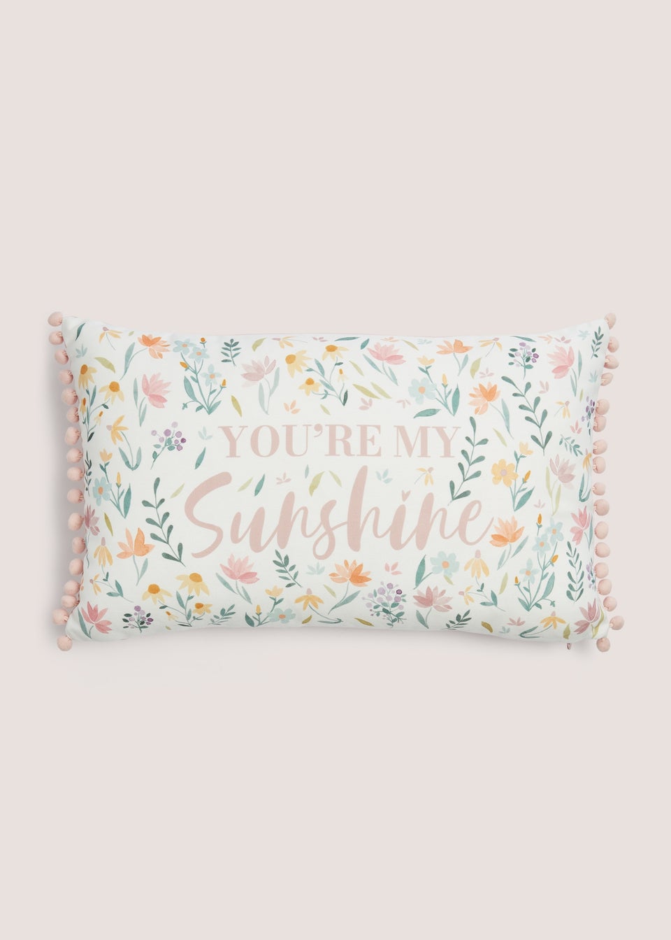 Green Sunshine Floral Cushion (30cm x 50cm)