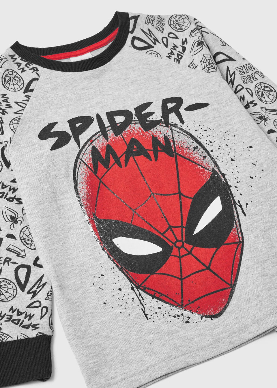 Kids Grey Spider-Man Print Pyjama Set (18mths-8yrs)