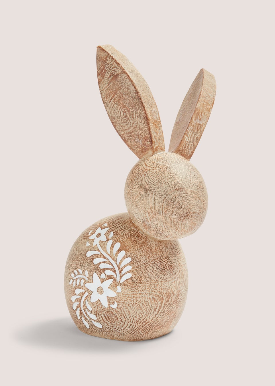 Wood Effect Floral Bunny (10cm x 25cm)