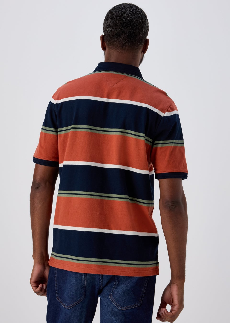 Lincoln Orange Stripe Polo Shirt