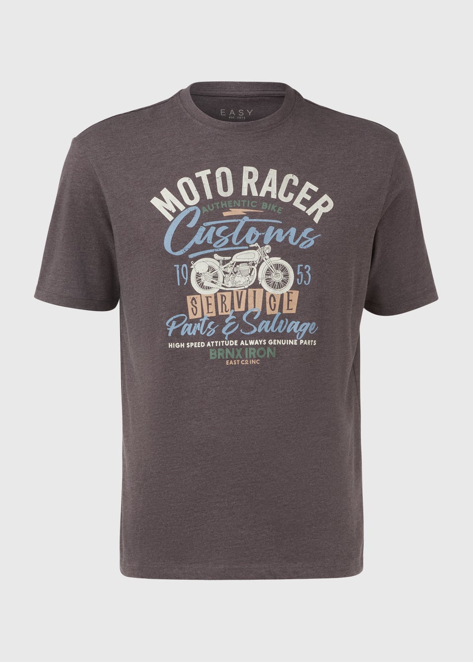 Grey Racer Print T-Shirt