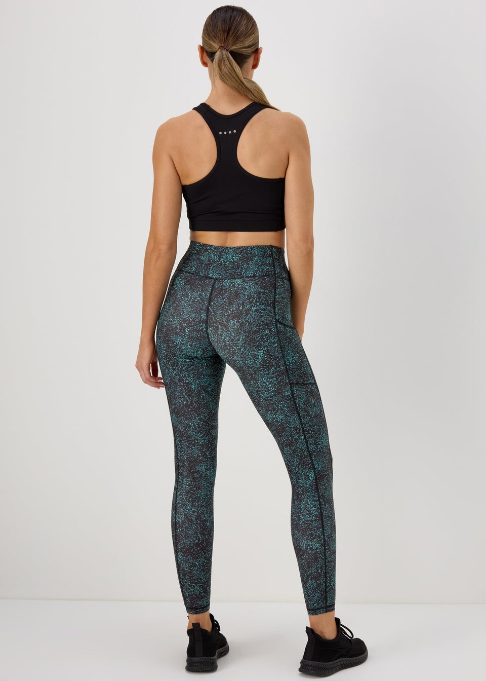 Souluxe Teal Print Sports Leggings Matalan