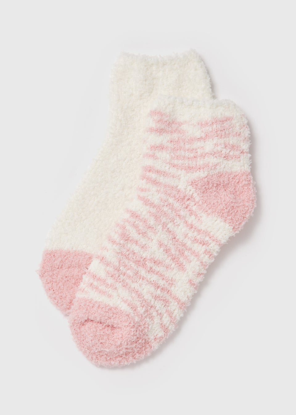 2 Pack Pink Animal Print Cosy Socks