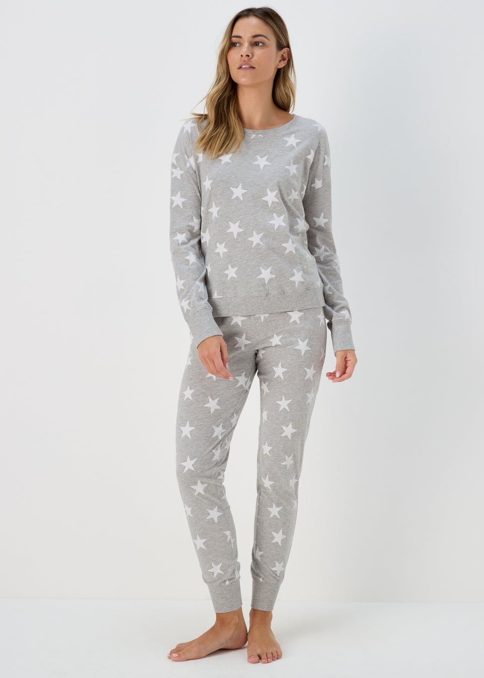 Grey Star Long Sleeve Pyjamas