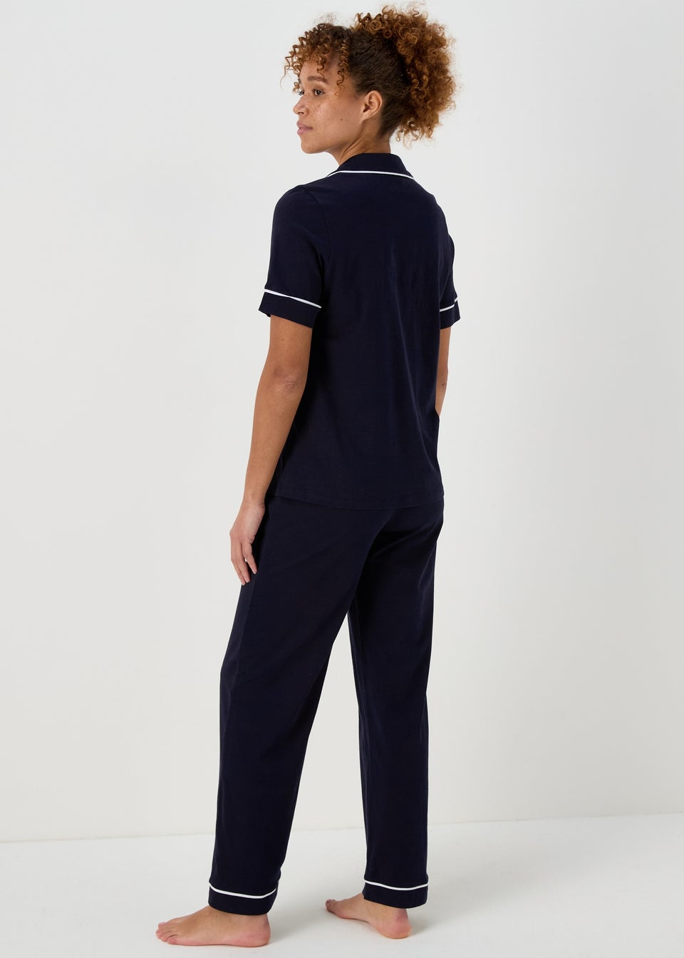 Navy Short Sleeve Pyjama Set