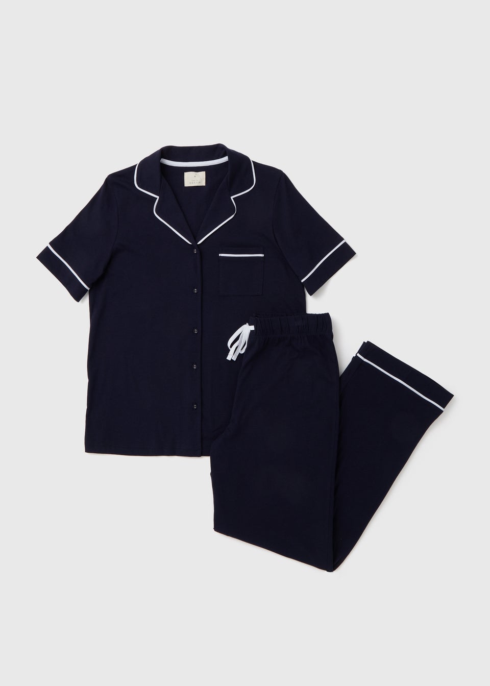 Navy Short Sleeve Pyjama Set