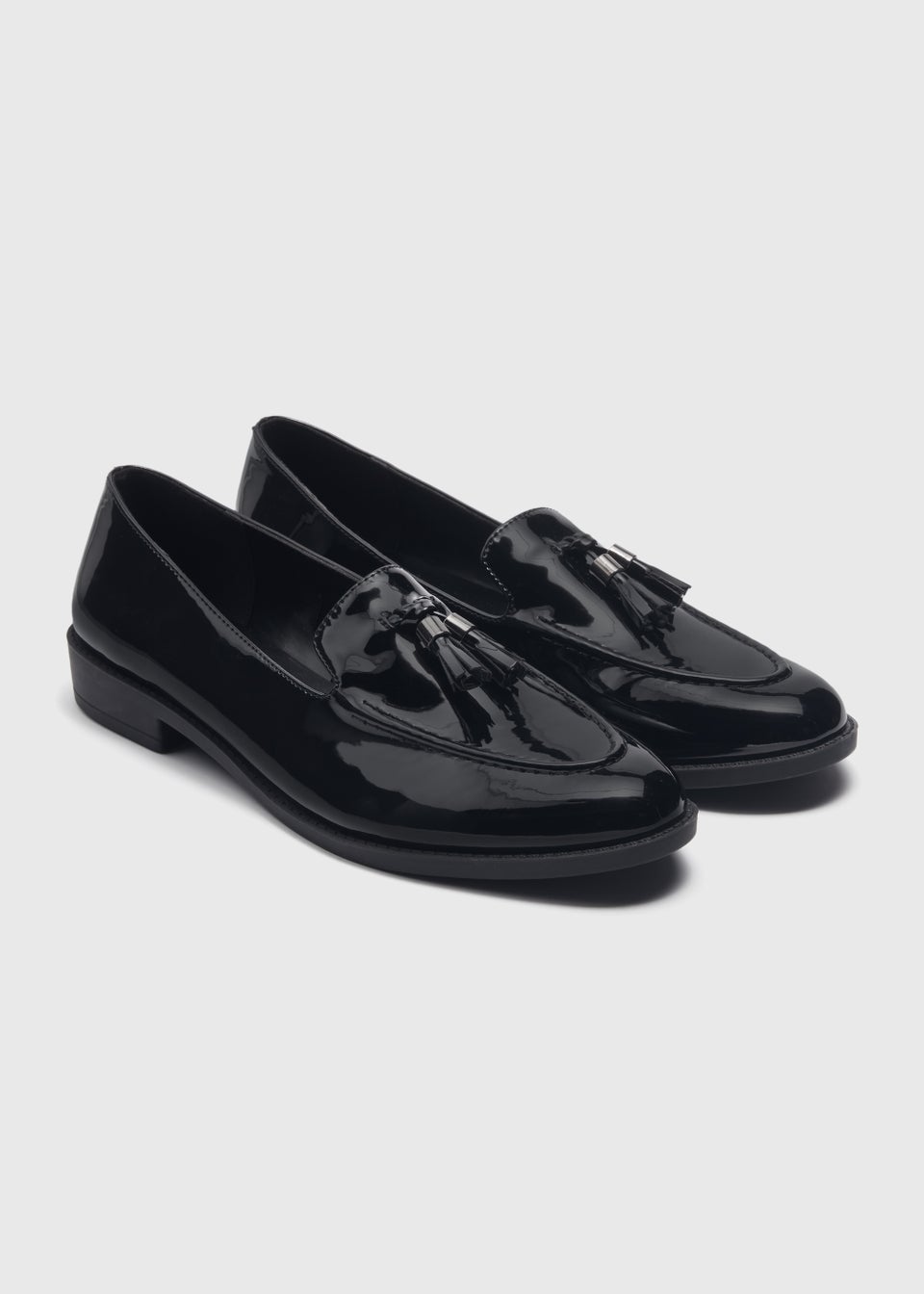 Black Patent Tassal Loafers