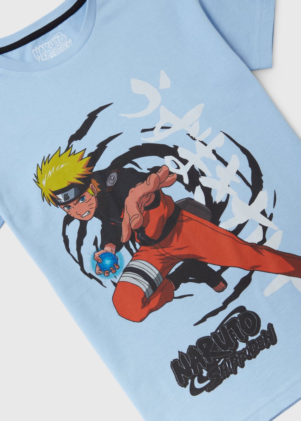 Kids Blue Naruto Print Short Sleeve T-Shirt (5-12yrs)