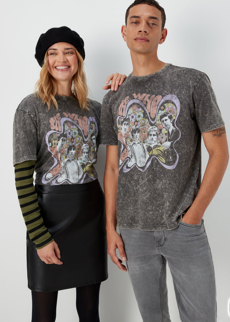 Charcoal The Who Print T-Shirt