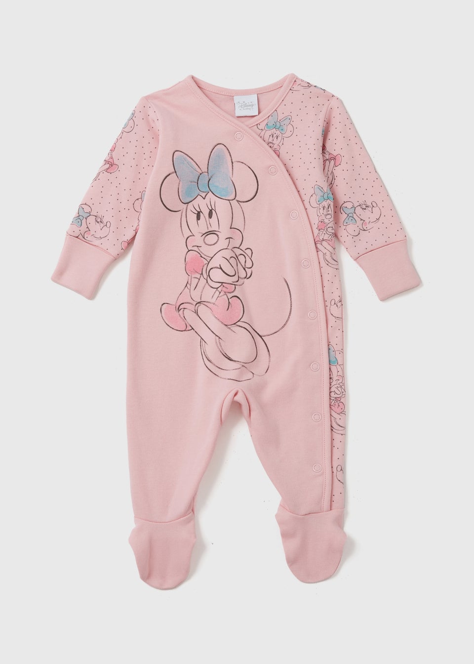 Baby Pink Minnie Mouse Sleepsuit (Newborn-12mths)
