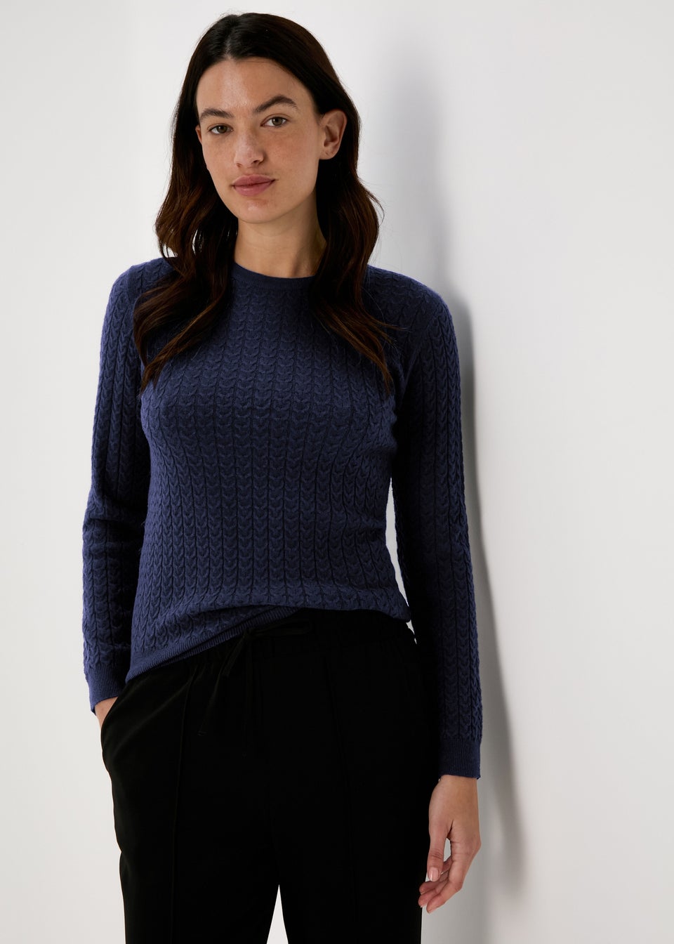 Navy Baby Cable Knit Jumper
