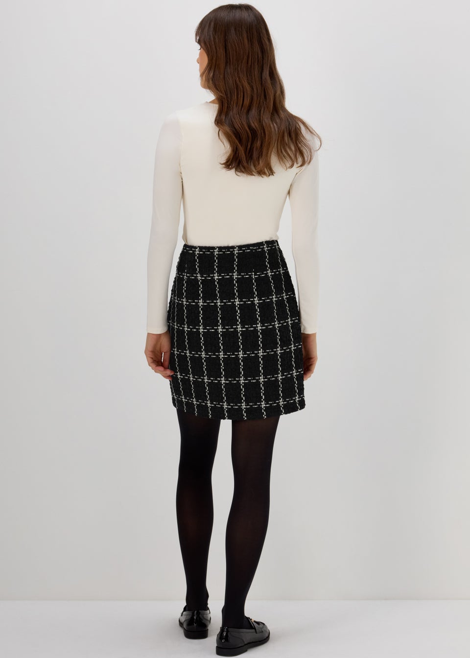 Black Boucle Skirt