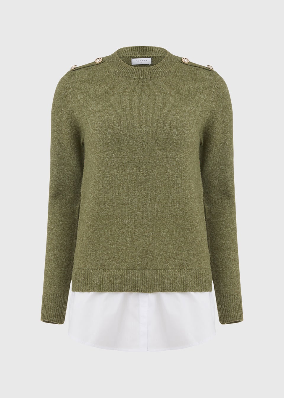 Khaki Military Style 2 In 1 Shirt