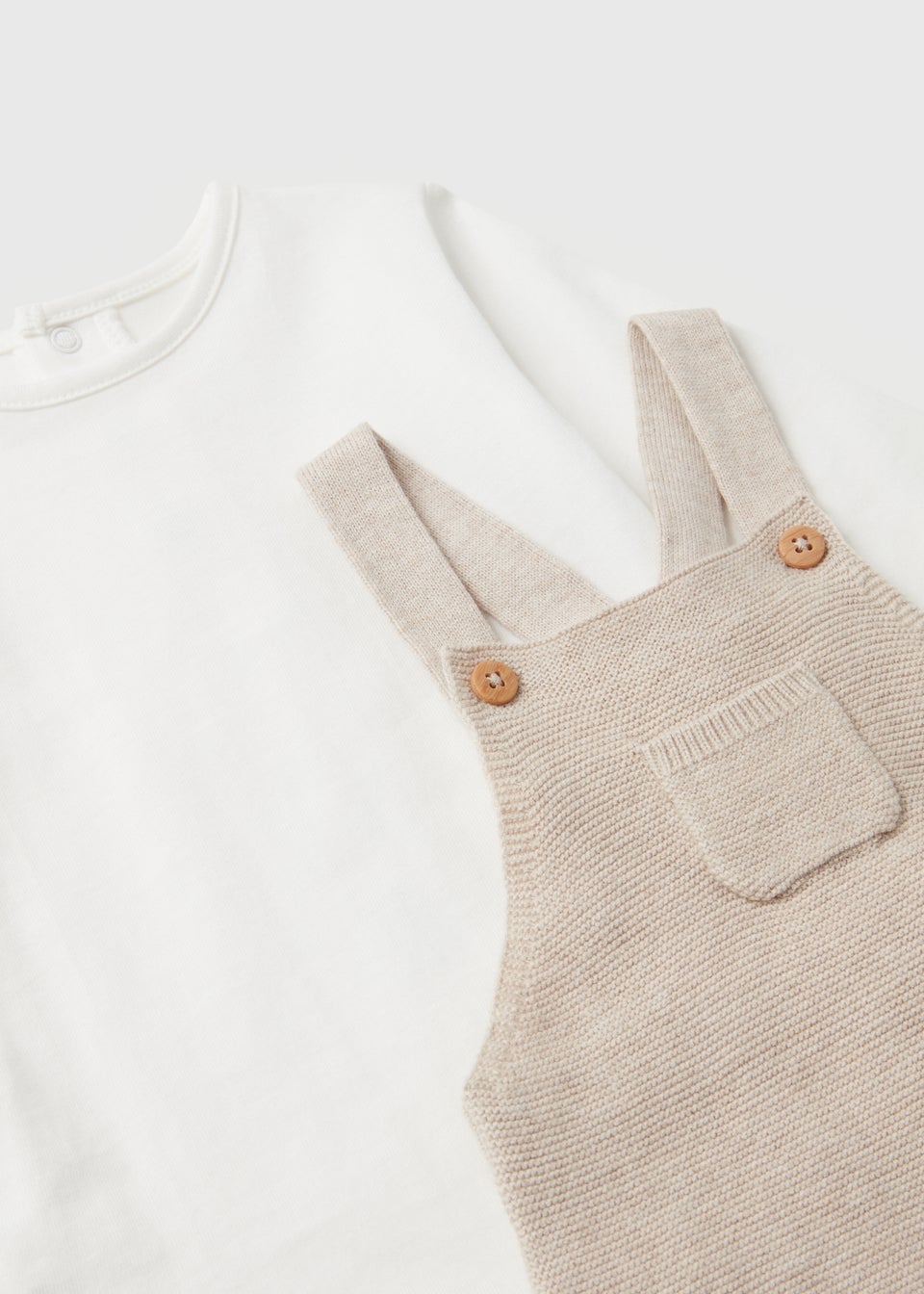 Baby Cream Knitted Dungaree (Newborn-18mths)