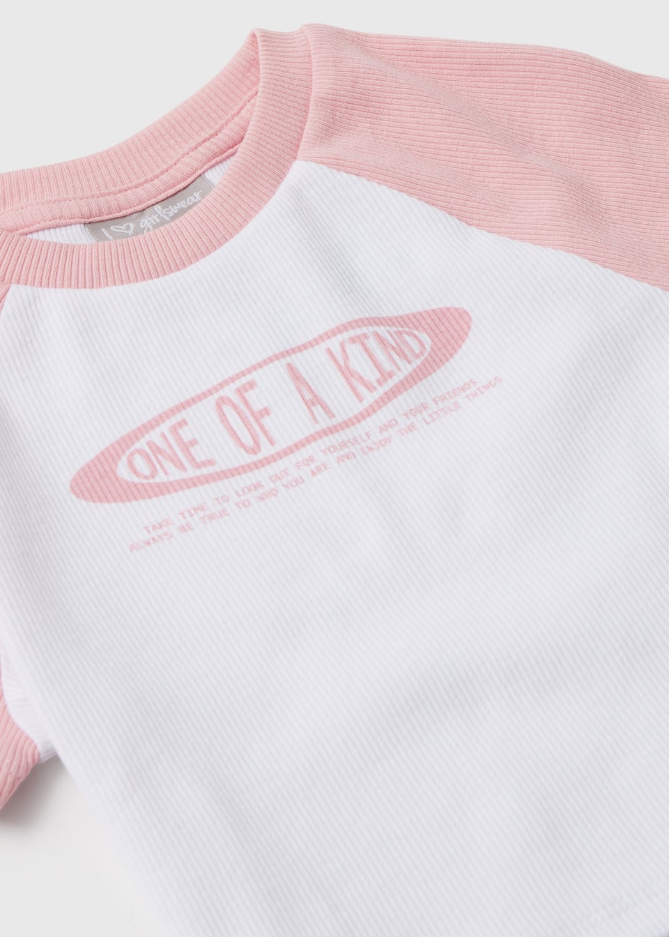 Girls Pink Ringer T-Shirt
