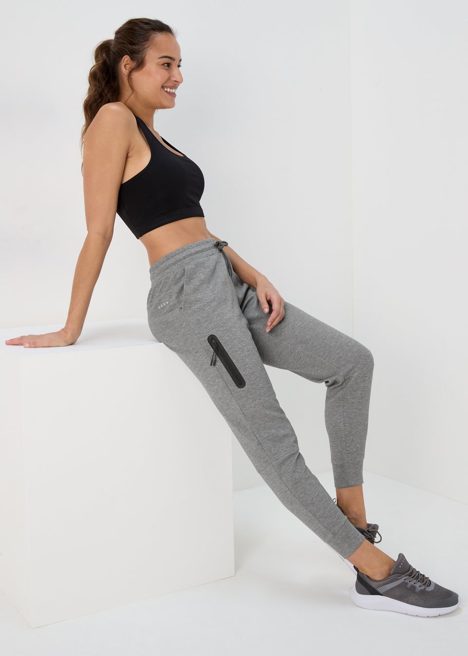 Grey Marl Souluxe Technical Joggers