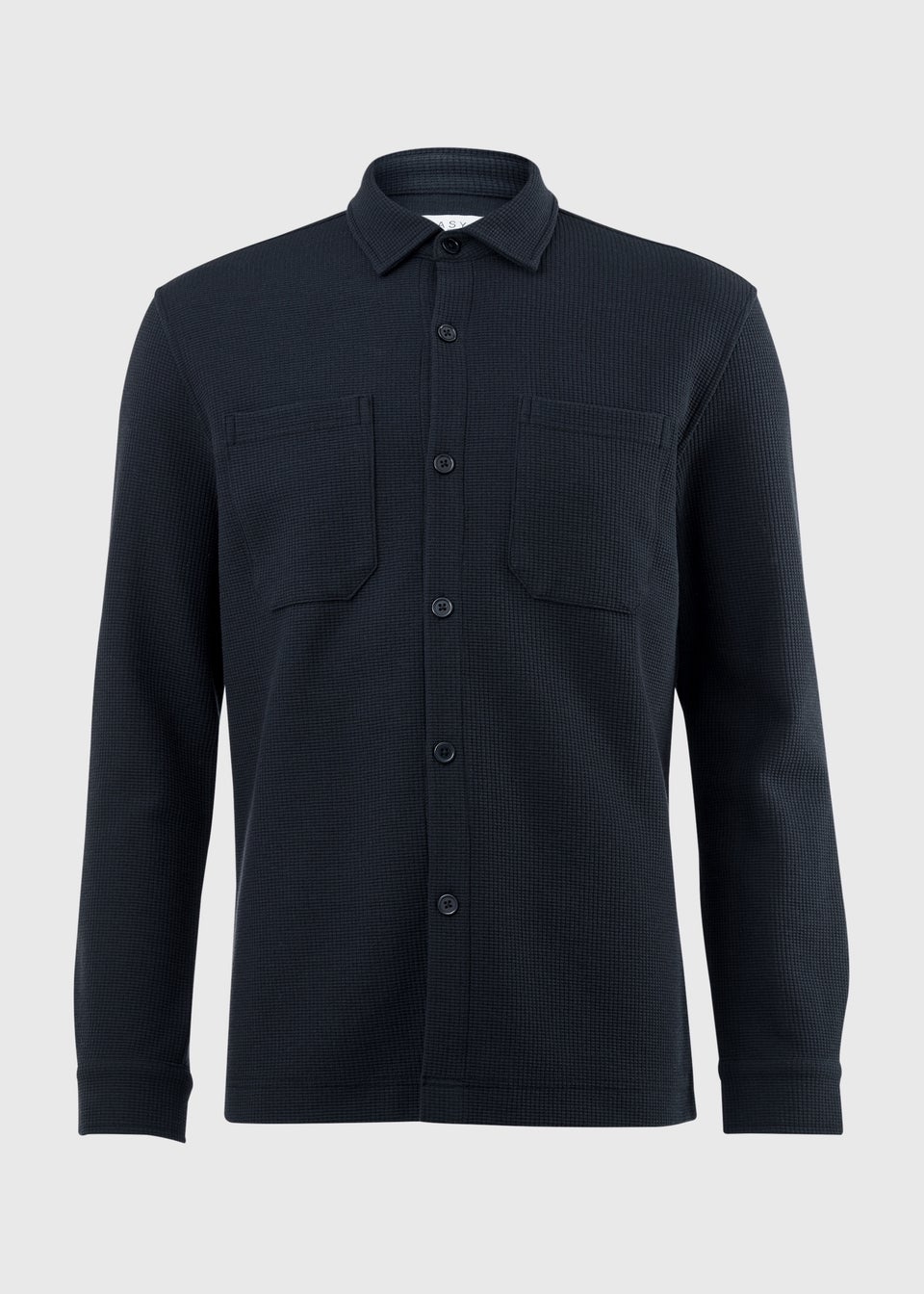 Navy Waffle Shacket
