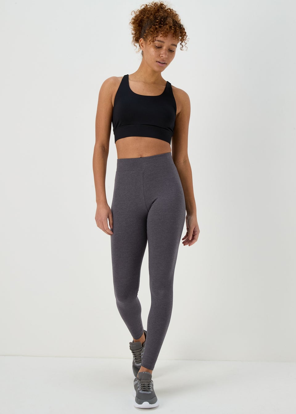 Cotton Legging in Charcoal