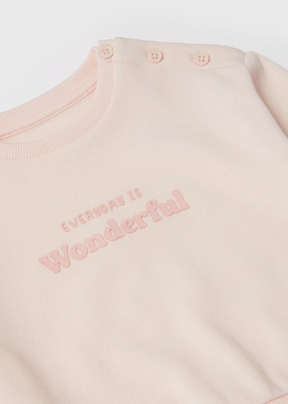 Baby Pink Slogan Sweatshirt (Newborn-23mths)