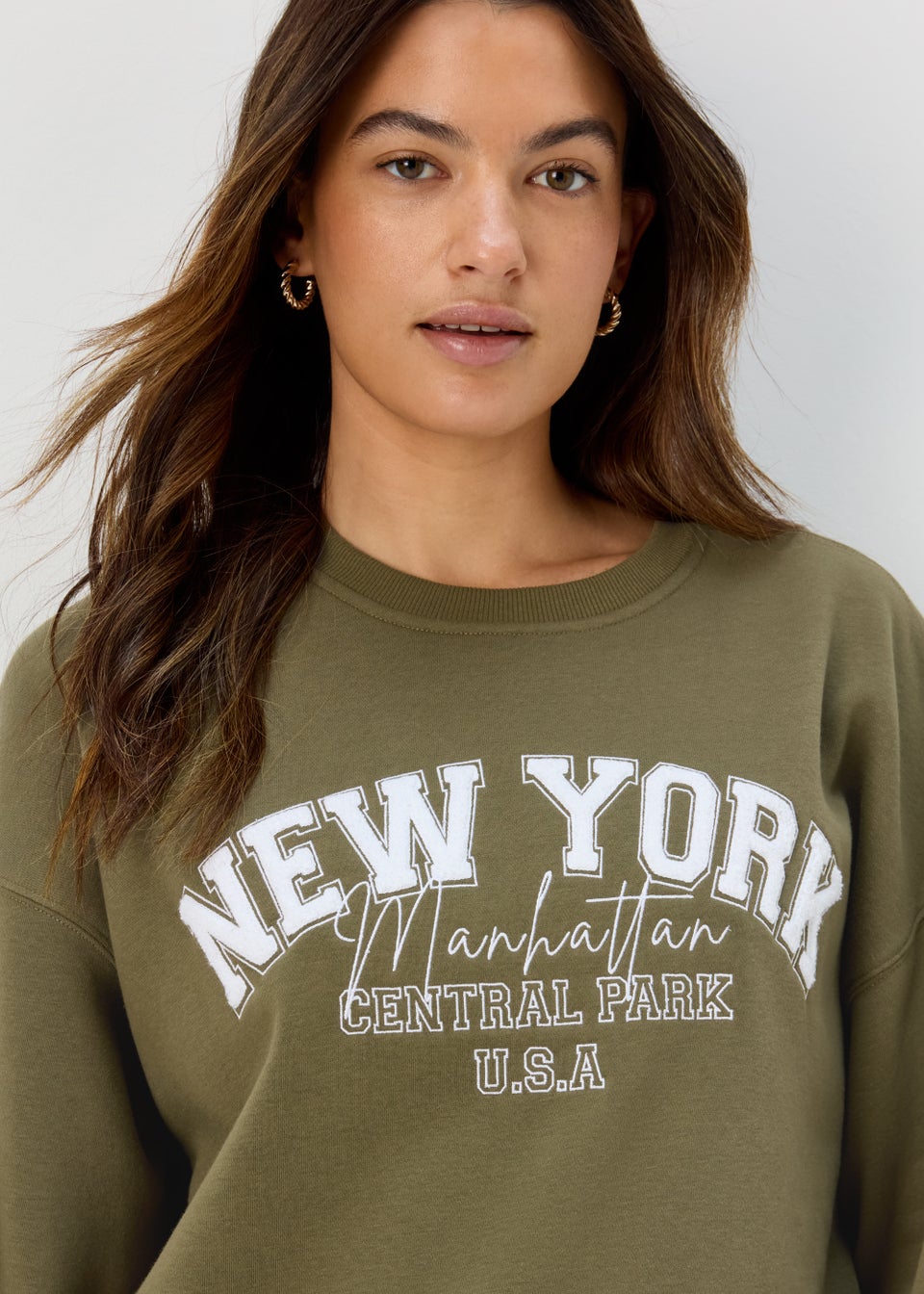 Khaki New York Sweatshirt - Matalan