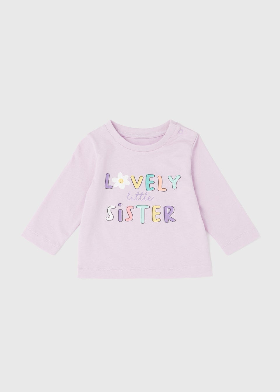 Baby Lilac Little Sister Long Sleeve T-Shirt (Newborn-23mths)