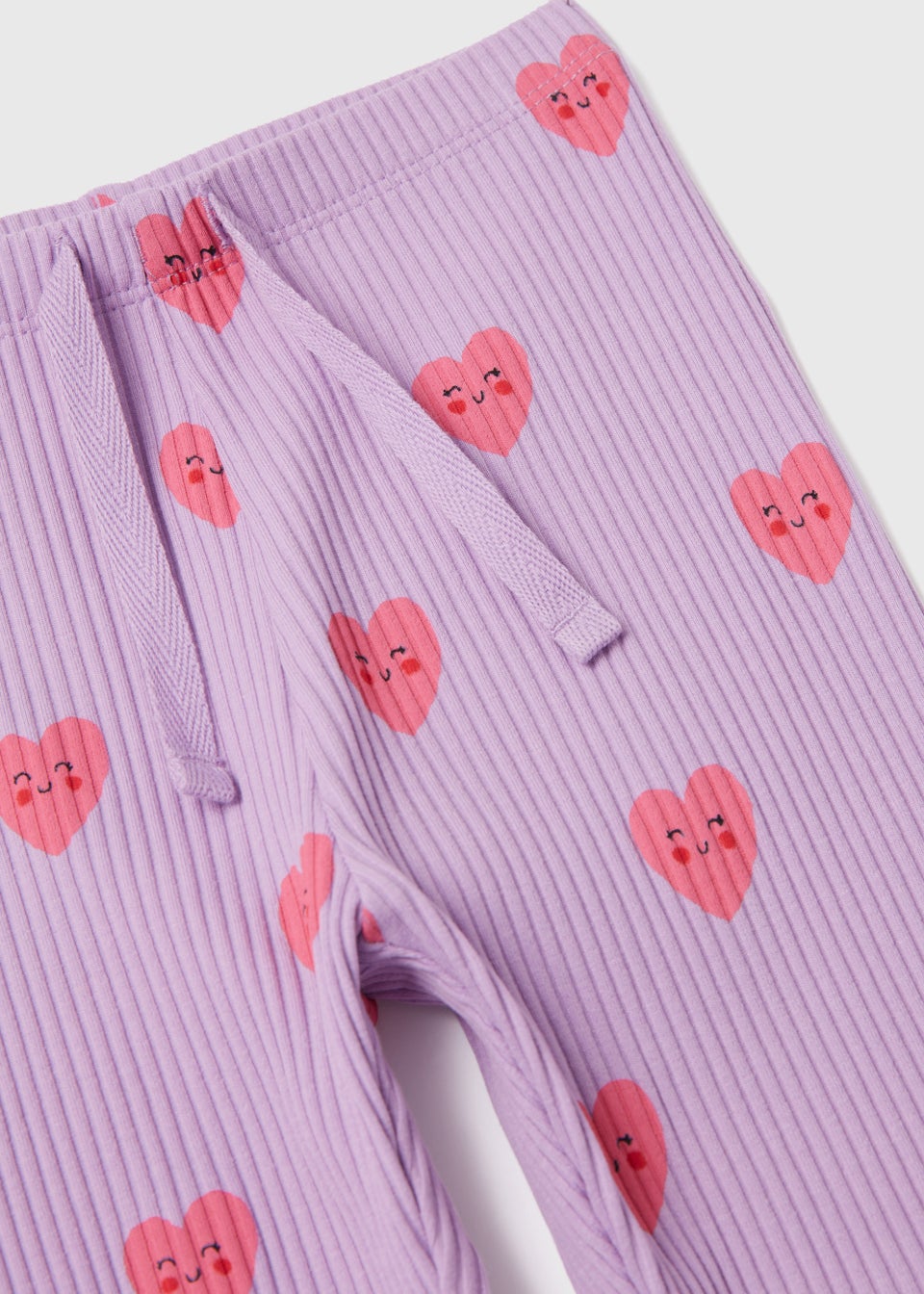 Girls Purple Heart Leggings (1-7yrs)