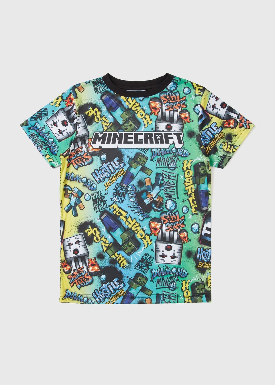 Kids Minecraft Multicoloured T Shirt (5-12yrs)