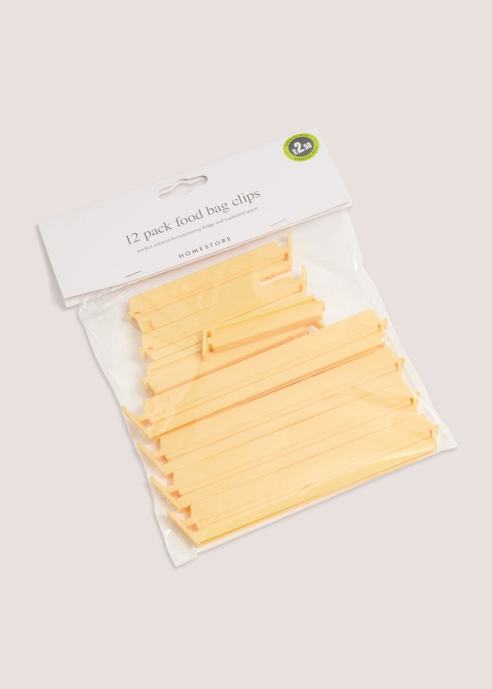 12 Pack Yellow Bag Clips