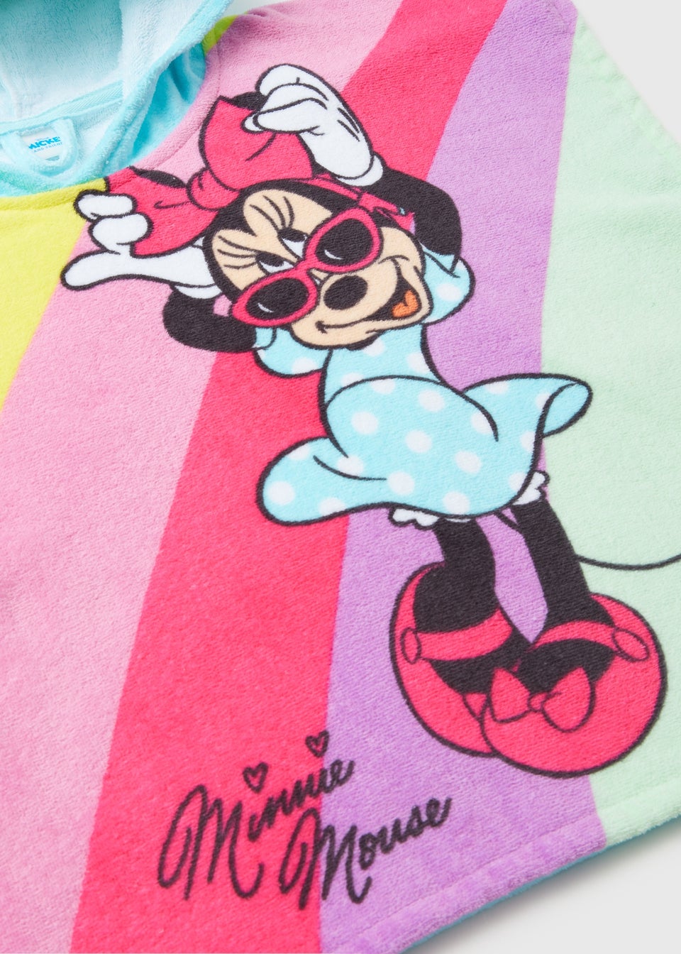 Disney Pink Girls Minnie Mouse Poncho (3mths-5yrs)