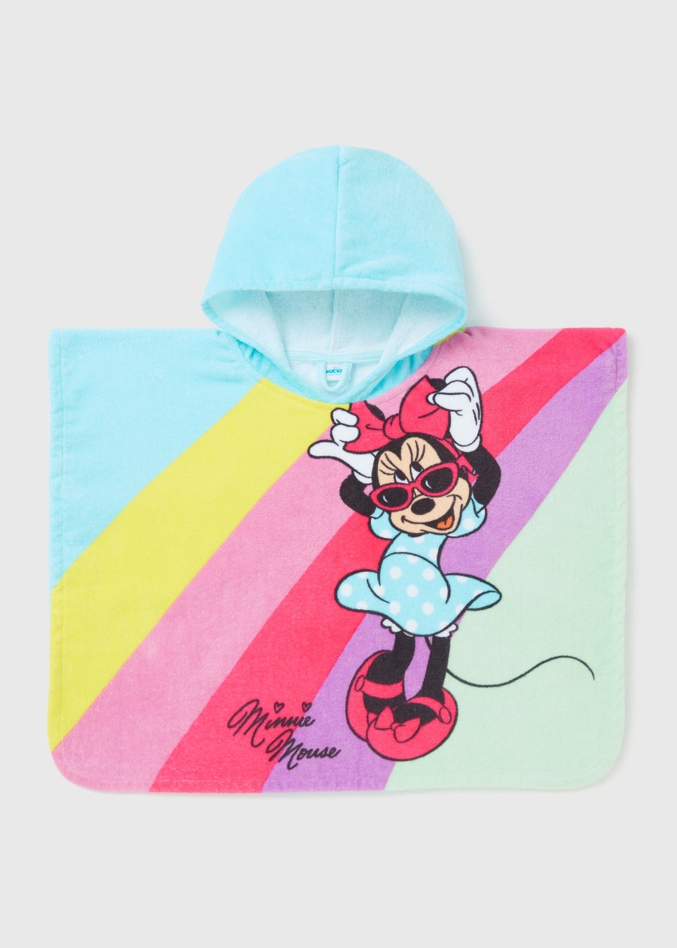 Disney Pink Girls Minnie Mouse Poncho (3mths-5yrs)