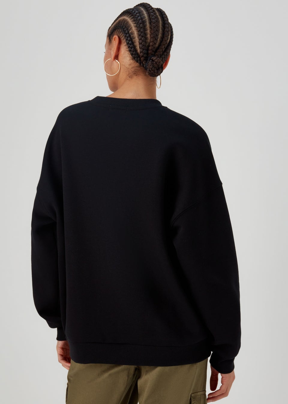 Black Stockholm Print Sweatshirt