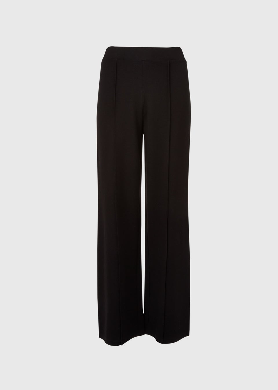 Black Wide Leg Ponte Trousers