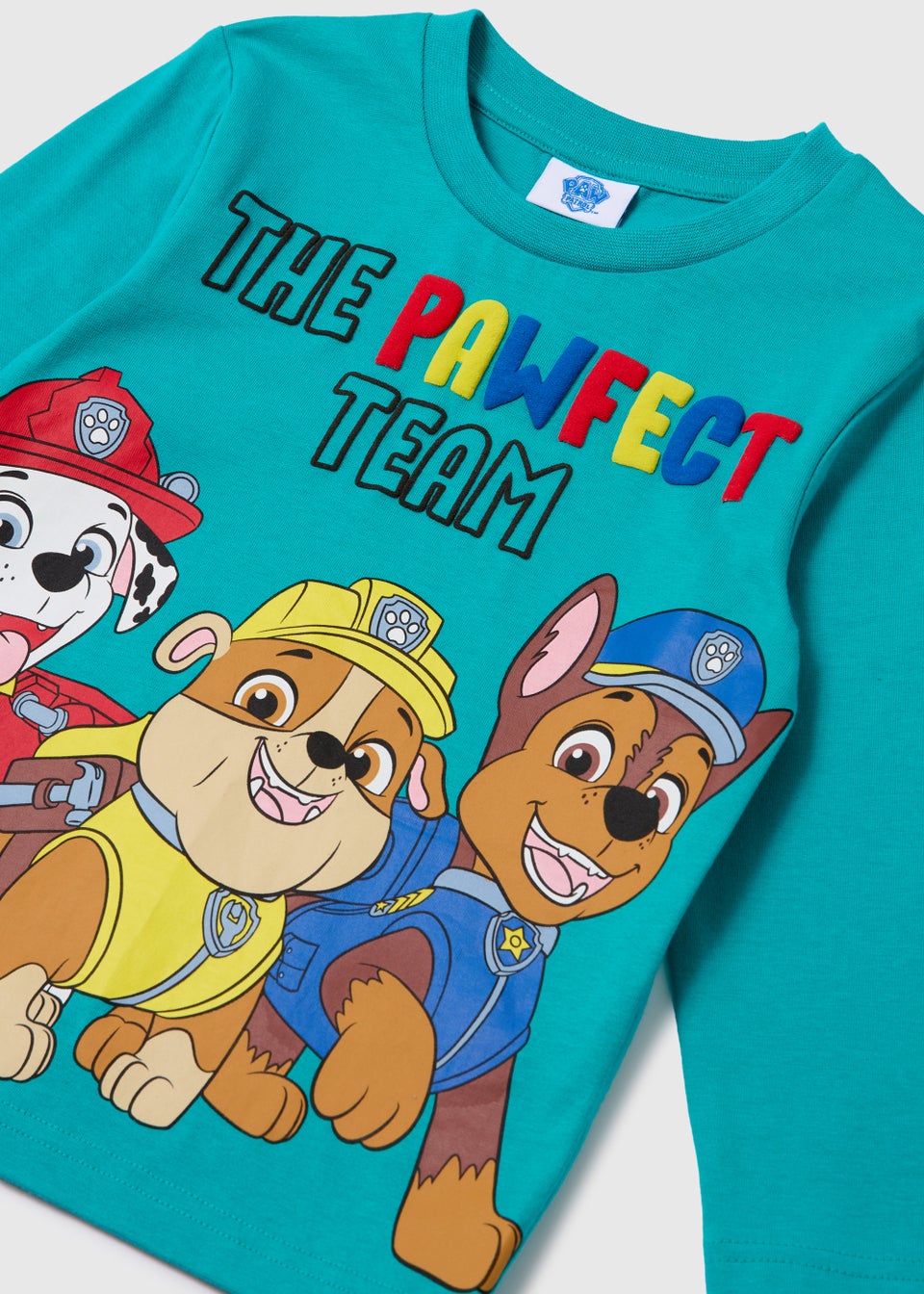 Kids Turquoise Paw Patrol Print Long Sleeve T-Shirt (9mths-6yrs)
