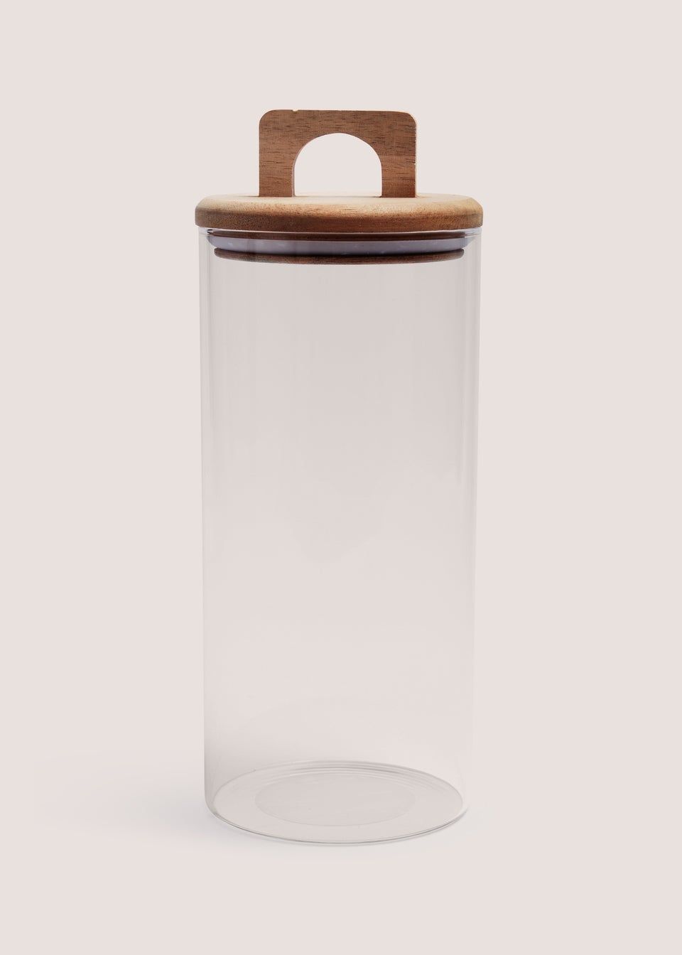 Large Glass Jar With Handle & Lid (10cm x 22cm)