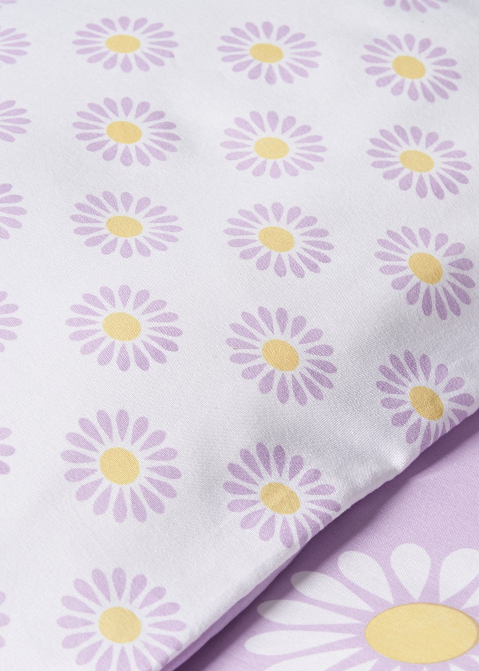 Purple Daisy Print Duvet Cover