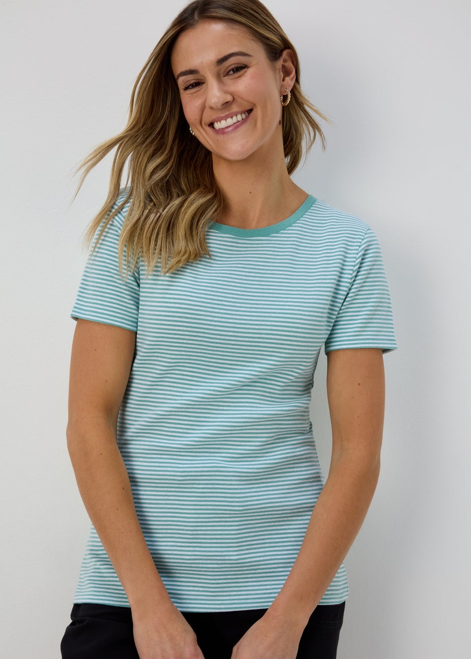 Aqua Stripe Perfect T-Shirt