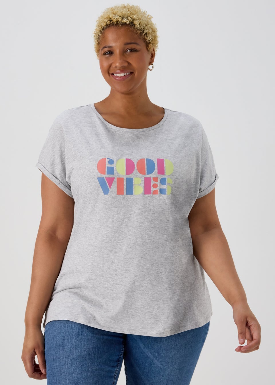 Grey Good Vibes T-Shirt