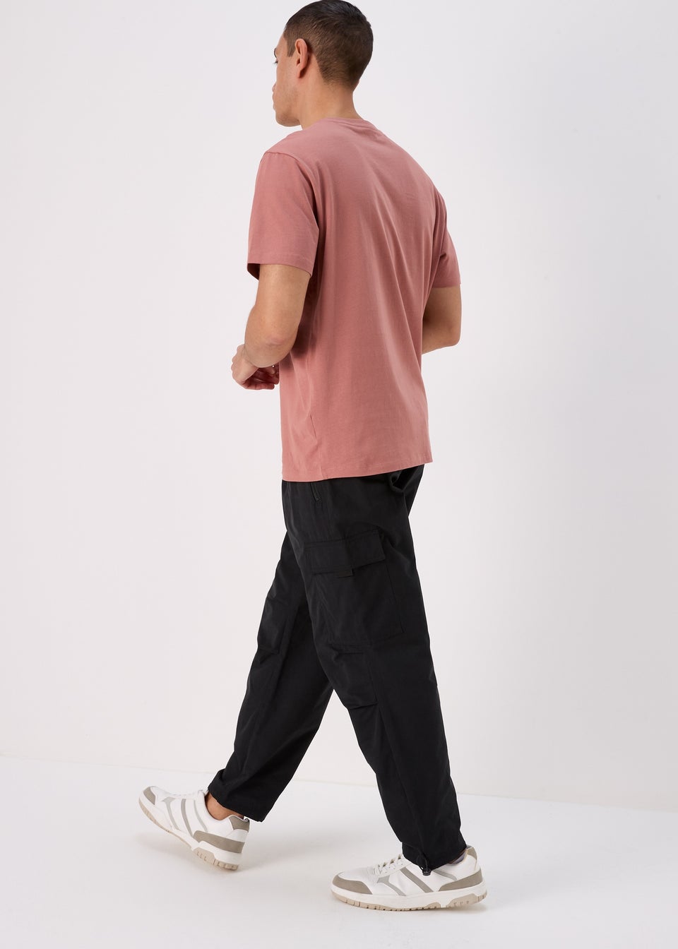 Black Loose Fit Cargo Trousers