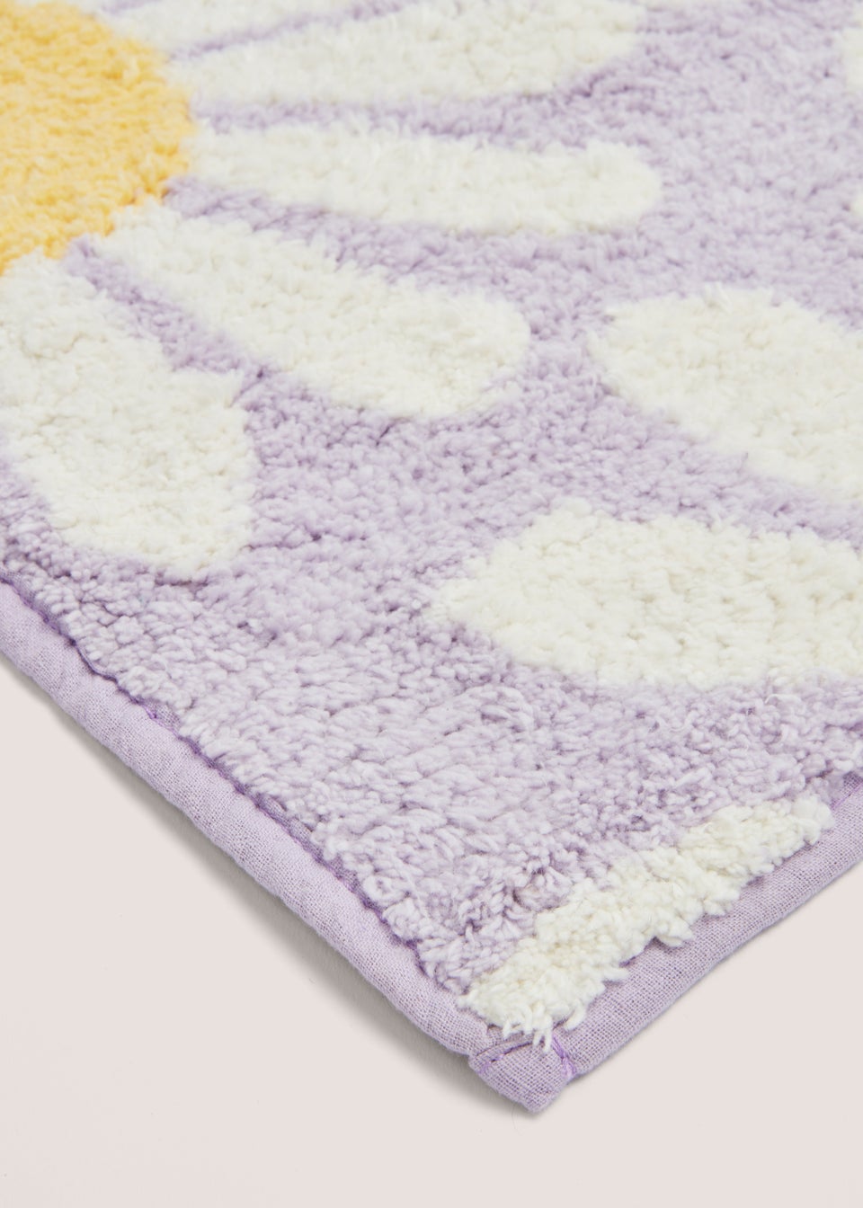Purple Daisy Print Bath Mat (45cm x 75cm)