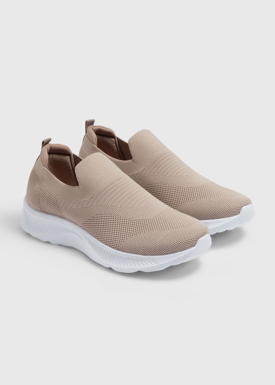 Taupe Slip On Trainers