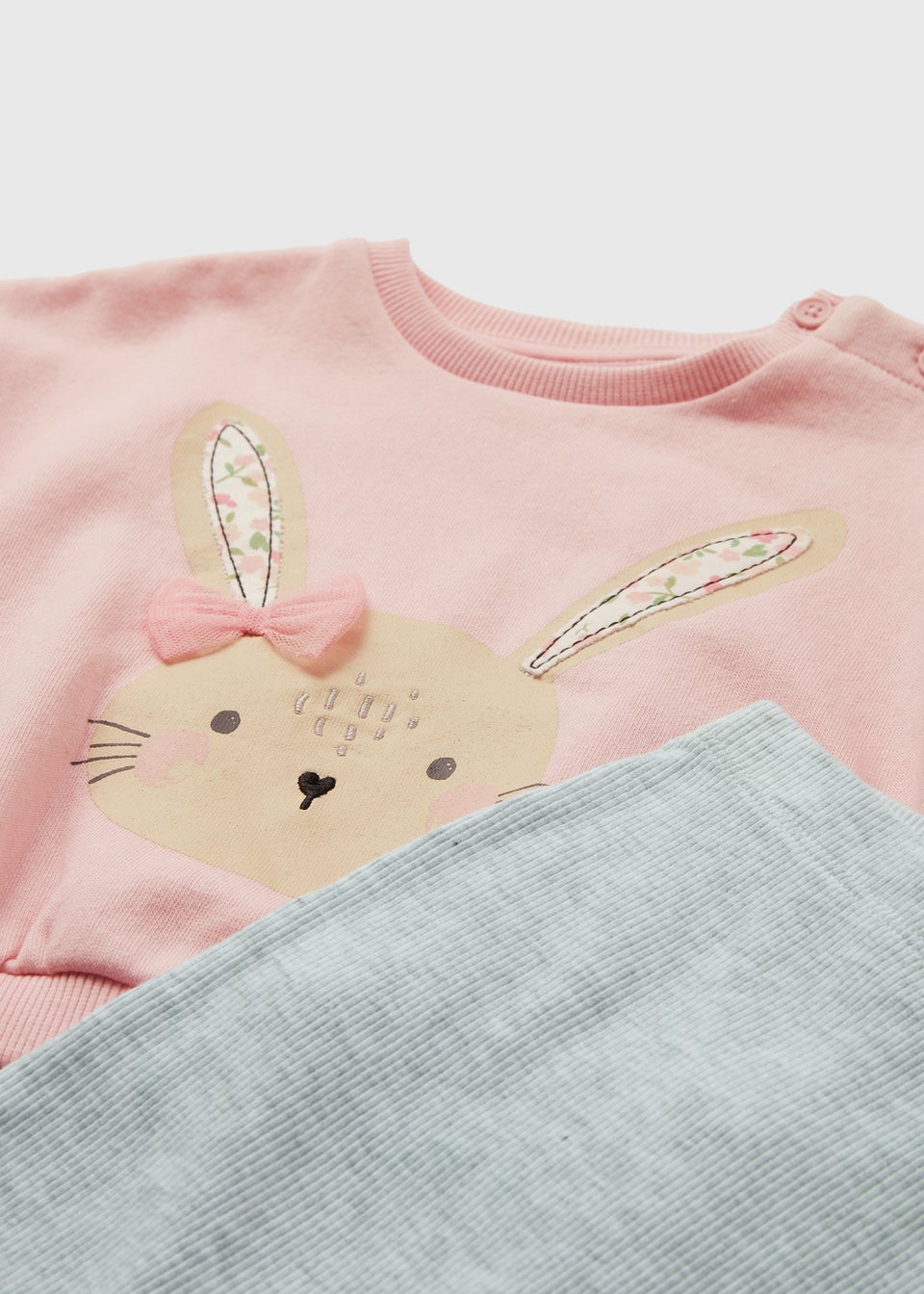 Baby Pink Bunny Sweatshirt & Leggings Set (Newborn-23mths)