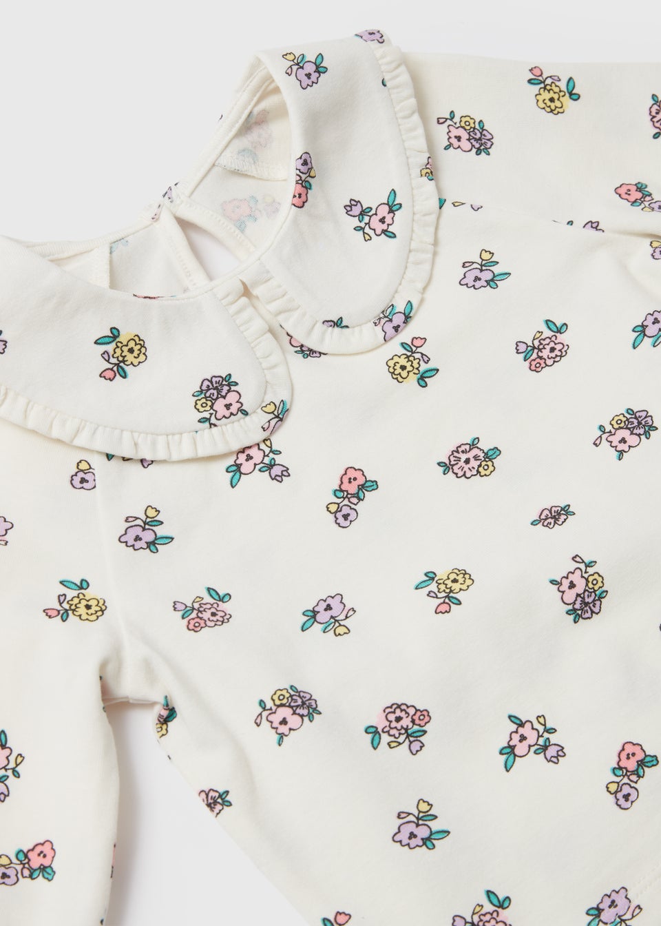 Baby Ecru Floral Print Long Sleeve Top & Leggings Set (Newborn-23mths)