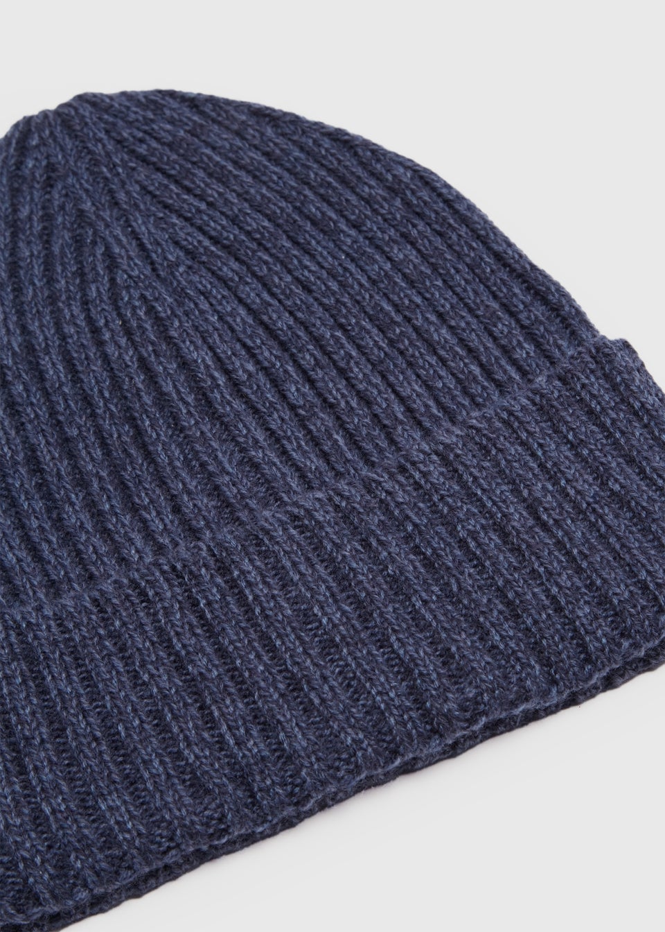 Blue Ribbed Thick Beanie