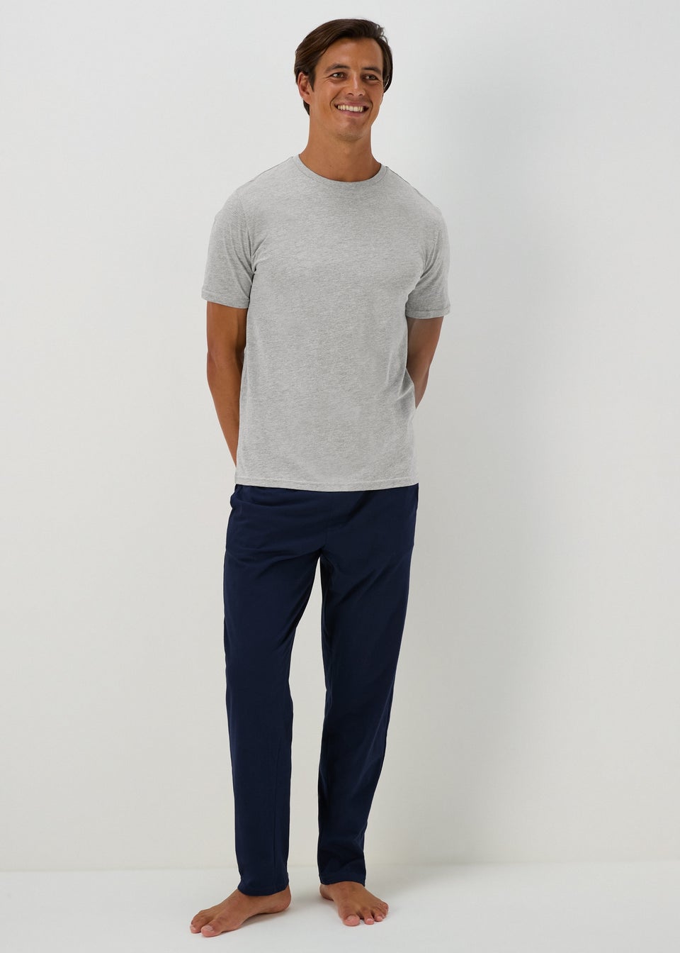 Grey T-Shirt Pyjama Set
