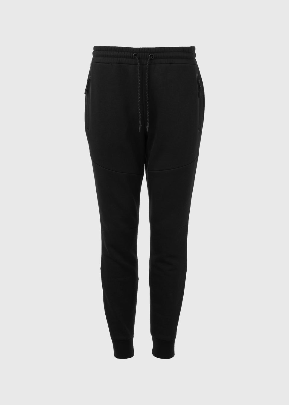 US Athletic Black Clean Panel Joggers